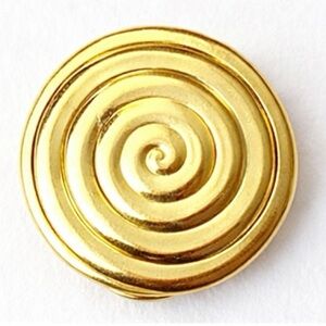 ✨Vintage Gold Tone Scarf Clips Set – Spiral & Pearl Accent ✨